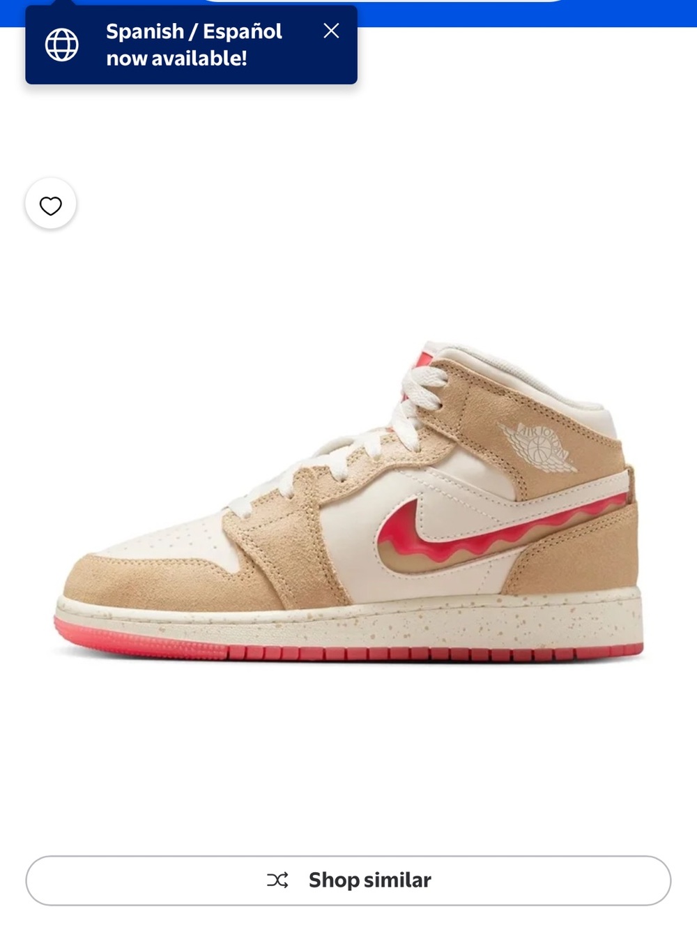 Air Jordan SE Kids 1 peanut butter and jelly